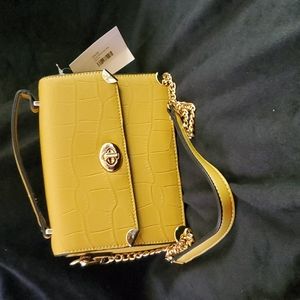 Fashion purse Mustard yellow gold
